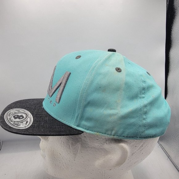 FAM Hawaii Stay Rooted Adults Light Blue Snapback Hat Cap Double Portion Supply - Picture 2 of 9
